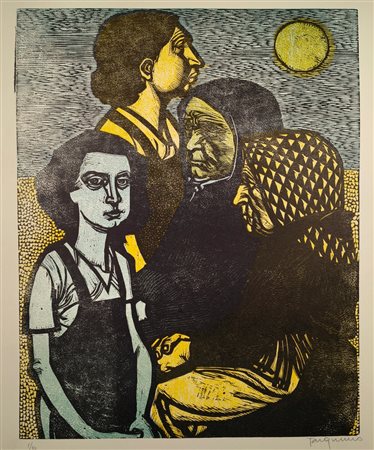 Sergio Tarquinio (Cremona, 1925 - Cremona, 2026) Lotto di 6 xilografie...