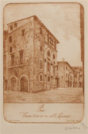 Viviano Viviani (Pisa, 1923 - Pisa, 2007) Lotto di 2 acqueforti, 1983...