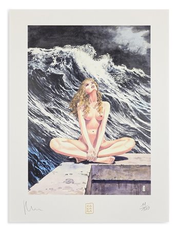 MANARA MILO (n. 1945) - Ragazza sul mare.