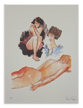 PRATT HUGO (1927 - 1995) - Studio di tre figure.