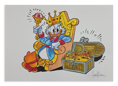 MOLINARI LARA (n. 1970) - Zio Paperone sul trono.