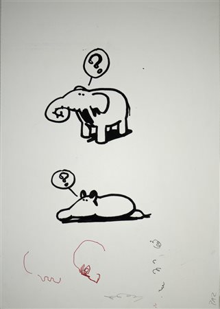 PAZIENZA ANDREA - Elefantino e topolino da "Il Male".