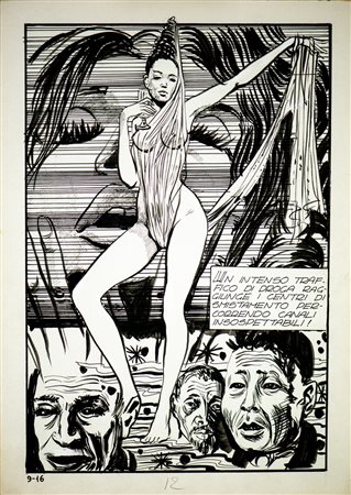 MANARA MILO (n. 1945) - Tavola da Genius n 9 "Ad Honk Kong  si muore facile".