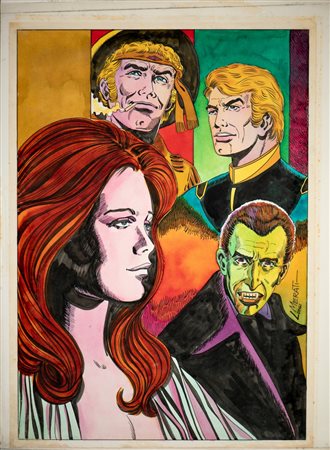 MERATI LUIGI (n. 1944) - 4 DI QUADRI - CARTA DA GIOCO PER LE NUVOLE PARLANTI.