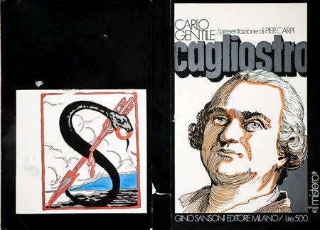 AA. VV. - Copertina a fumetti del libro "Cagliostro" di Carlo Gentile.