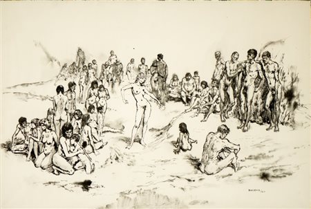 Buzzelli Guido (1927 - 1992) - Gruppo di figure.