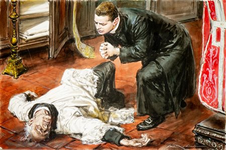 MOLINO  WALTER (1915 - 1997) - "Sacerdote bianco".