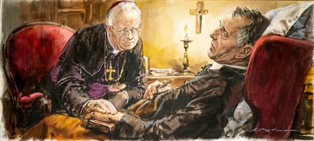 MOLINO  WALTER (1915 - 1997) - Due uomini di chiesa.