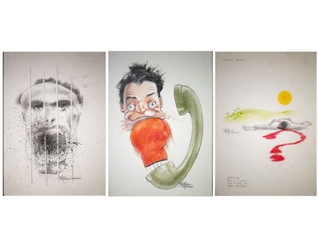 RAPDPUR DARIUSH - Tre illustrazioni per Avvenimenti .