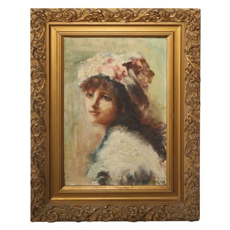 Grazia Abate - Ritratto di giovane donna con cappello