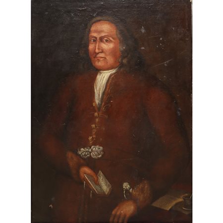 Ritratto di nobile con libro in mano