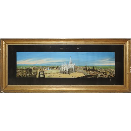 Veduta di Milano con Duomo e Galleria Vittorio Emanuele II