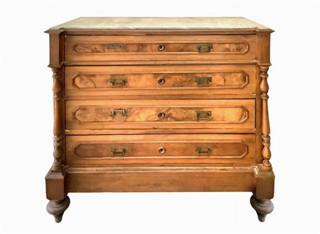 Cassettone in legno di noce,  primi 1900s