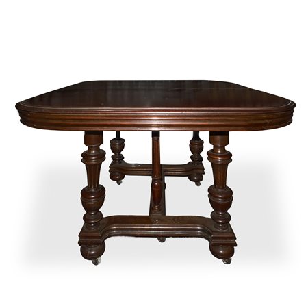 Tavolo allungabile in legno di mogano