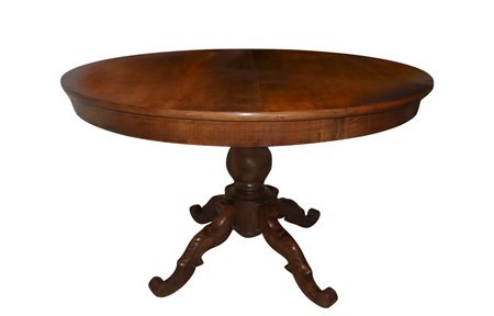 Tavolo rotondo allungabile, primi 20°  secolo