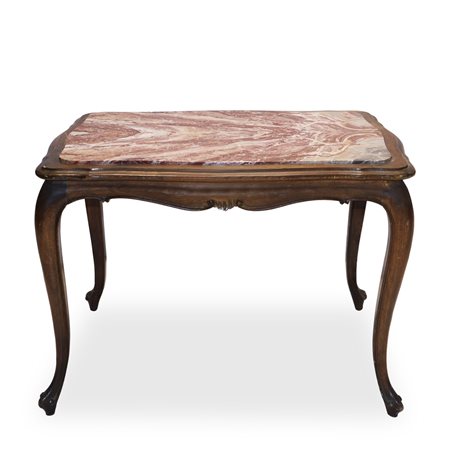 Piccolo tavolo con piano in marmo