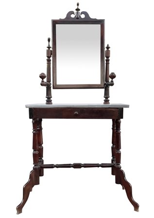 Tolettina in legno di noce 