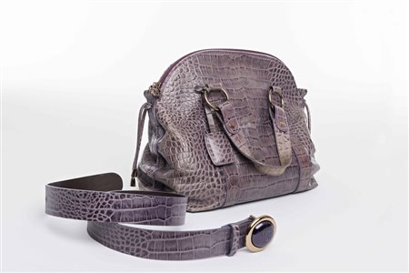 Emporio Armani: lotto composto da una borsa (largh. cm 35) e una cintura...