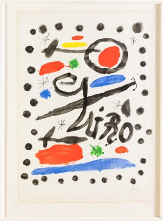 Joan Miró (Barcellona 1893 - Palma di Maiorca 1983), "Exhibition Sala Gaspar", 1964.