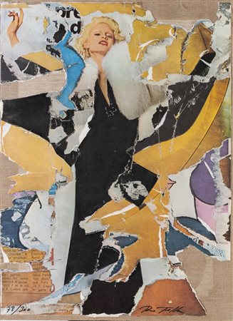 Mimmo Rotella (Catanzaro 1918 - Milano 2006), "Donna Jordan", 1974.