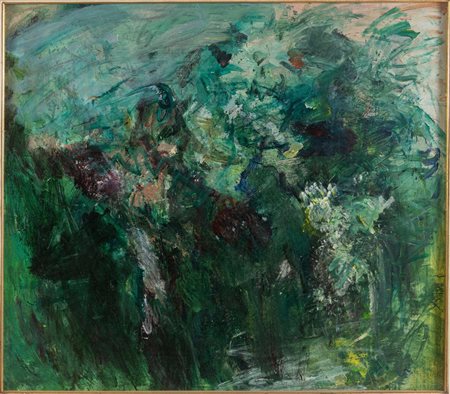 Ernesto Treccani (Milano 1920-2009), "Siepe di fiori bianchi", 1970.