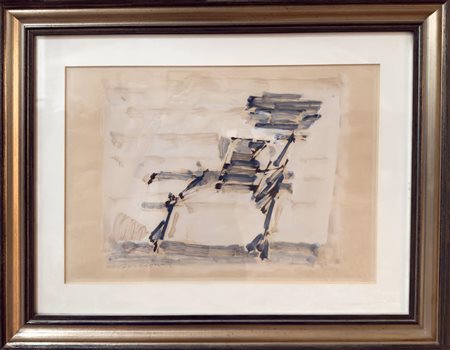 Sergio Romiti (Bologna 1928 - 2000), "Senza titolo", 1957.