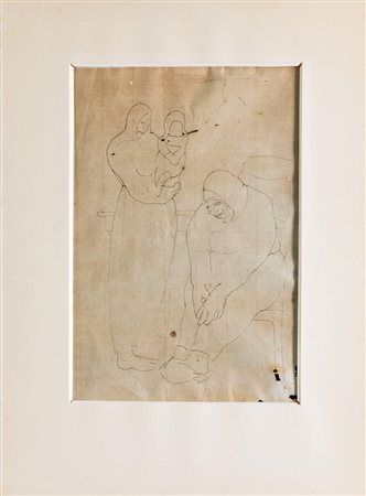 Lorenzo Viani (Viareggio 1882 - Lido di Ostia 1936), "Donne con bambino", 1911.