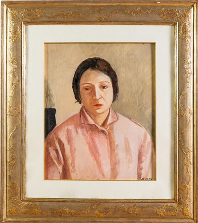 Virgilio Guidi (Roma 1891 - Venezia 1984), "Ritratto della moglie", 1928.