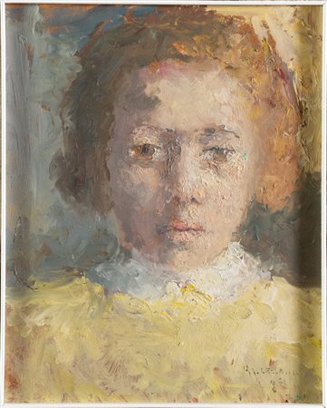 Norma Mascellani (Bologna 1909 - 2009), "Ritratto di fanciulla".