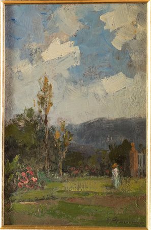 Guglielmo Pizzirani (Bologna 1886 - 1971), "Il giardino".