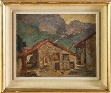 Giulio Romano Vercelli (Marcoregno 1871 - Torino 1951), "Case", 1917.