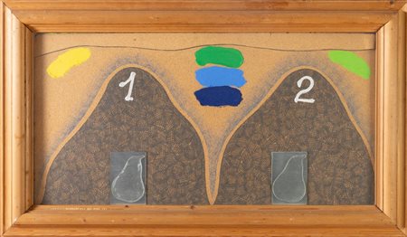 Concetto Pozzati (Vo' 1935 - Bologna 2017), "Mausoleo per una pera", 1971.