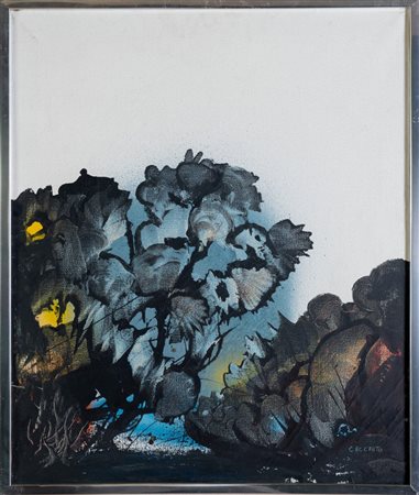 Giampiero Cacciato (? - Racalmuto 2010), "Fiori blu".