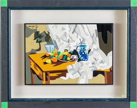 Ugo Nespolo (Mosso 1941), "Da Cézanne (Natura morta)".