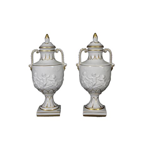 COPPIA PICCOLI VASI CON COPERCHIO