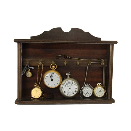 MENSOLA CON 6 OROLOGI ALLARME DA TASCHINO 