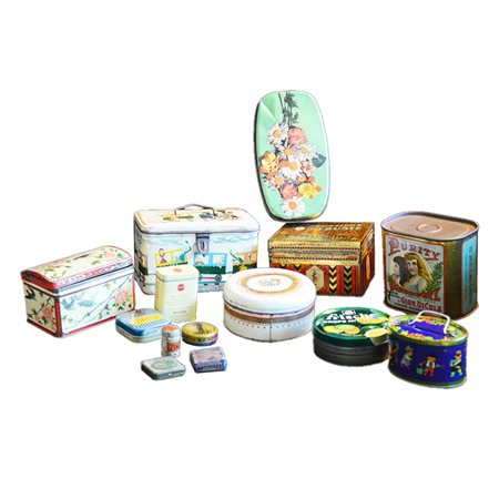 Lotto di quattordici scatole vintage