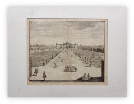 MARC'ANTONIO DAL RE (1697-1766) - Fianco del Palazzo della parte del giardino in Castellazzo