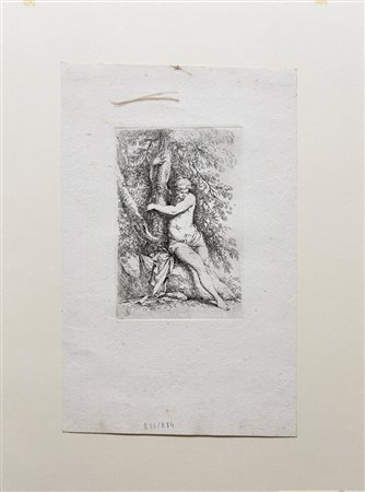 SALVATOR ROSA (1615-1673) - Donna abbracciata ad un albero