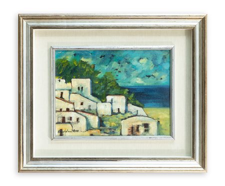 AUTORE INDECIFRATO - Paesaggio mediterraneo