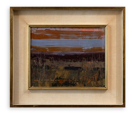 GIUSEPPE AJMONE (1923-2005) - Stoppie sul fiume, 1960