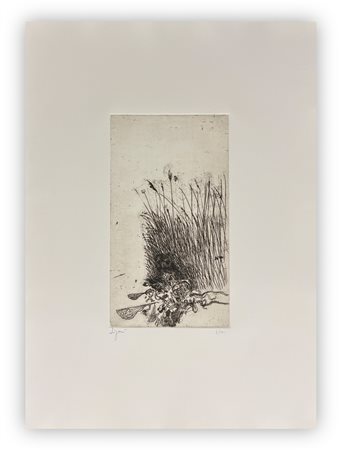 GIUSEPPE ZIGAINA (1924-2015) - Senza Titolo (Uccello nell'erba), 1978