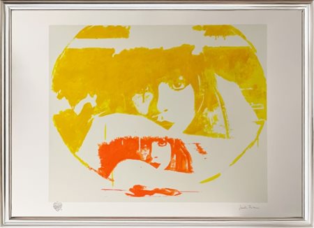 Giosetta Fioroni, “Doppio Liberty Giallo”, 2015, polimaterico a 12 colori e...