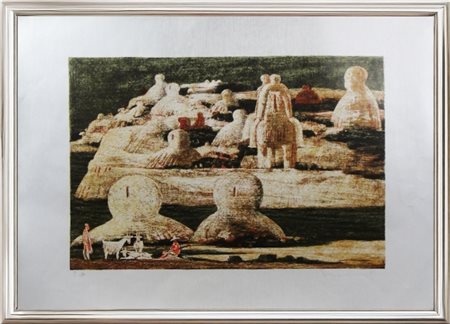 Salvatore Fiume, Senza titolo, anni '70, litografia su carta, edizione P.A....