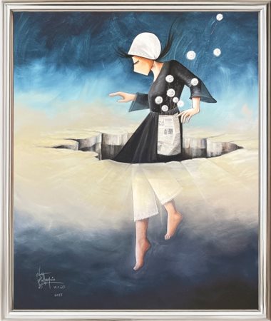 Shamsia Hassani, Senza titolo (Abisso), 2023, stampa giclée su carta MOABP...