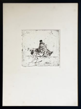 Walter Piacesi, “Studio per Feliciano”, 1966, Acquaforte su carta, edizione...