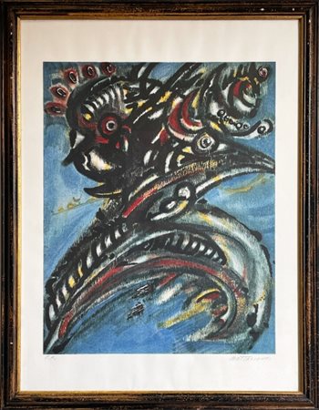 Umberto Mastroianni, Senza titolo, 1990, Serigrafia a colori su carta PA, cm...