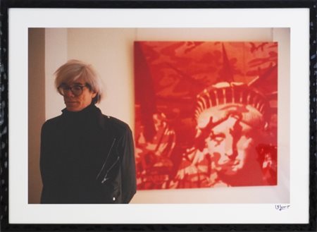 David Lefranc, "Andy Warhol", 1986, Stampa fotografica con sali d'argento a...
