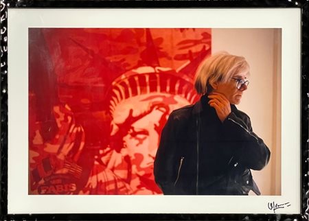 David Lefranc, "Andy Warhol", 1980, Stampa fotografica ai sali d'argento a...