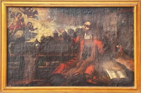 Dipinto, 18° secolo, Sfarzoso dipinto a olio su tela con scena paesaggistica...